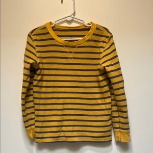 Kids Long Sleeve Striped Shirt - Yellow and Black